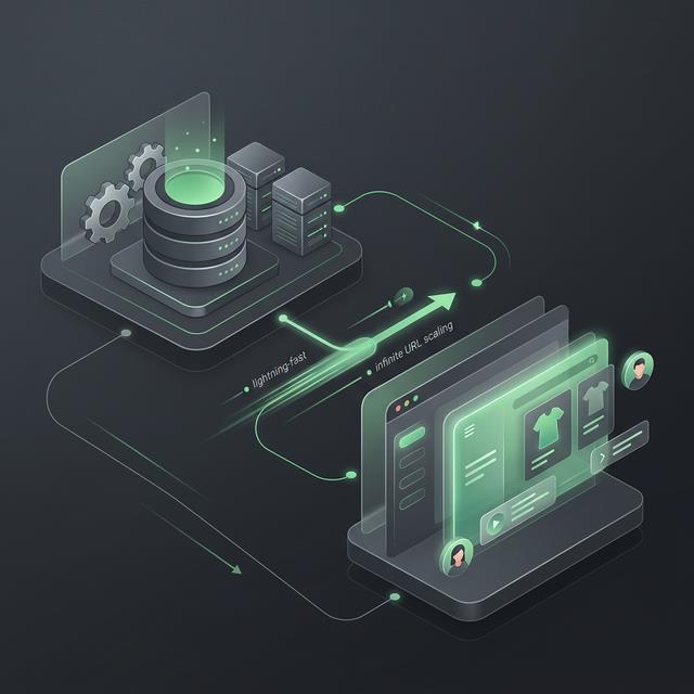 Shopify Headless Commerce SEO Architecture - Visualizing Next.js Frontend Decoupling from Liquid Backend for Maximum URL Scaling and Core Web Vitals
