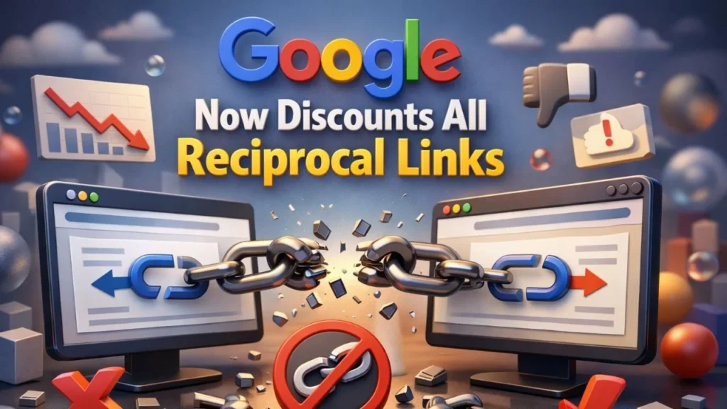 Google now discounts all reciprocal links