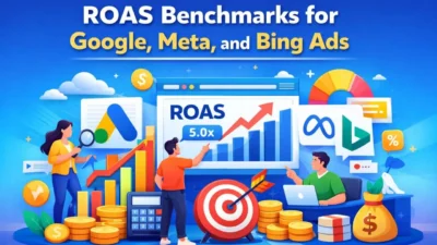 ROAS Benchmarks for Google, Meta, and Bing Ads