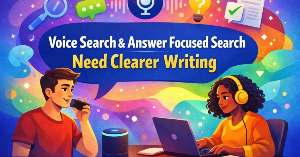 Voice search and answer focused search need clearer writing