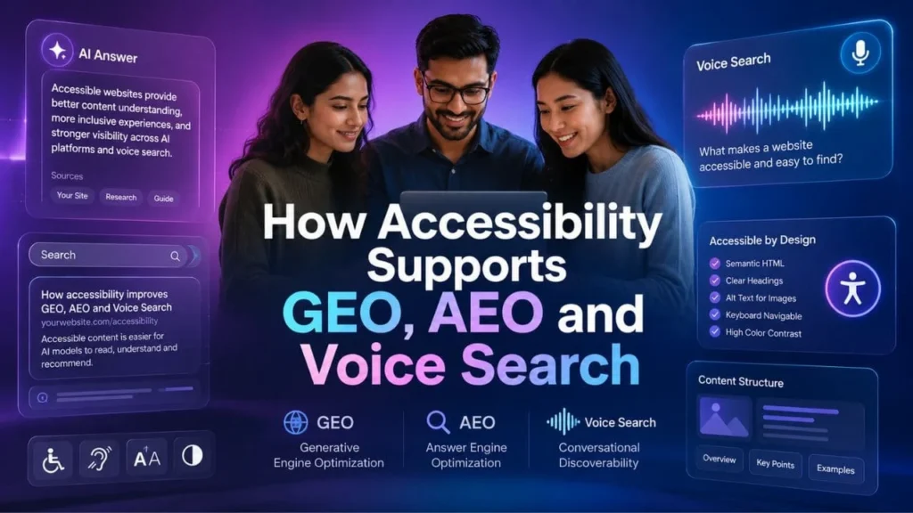 How accessibility supports GEO, AEO and voice search