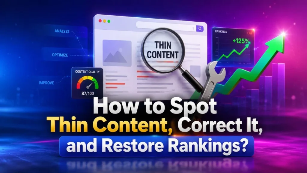 How to Spot Thin Content, Correct It, and Restore Rankings