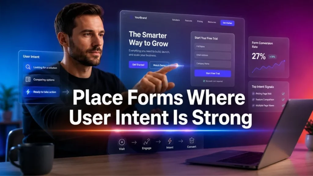 Place Forms Where User Intent Is Strong