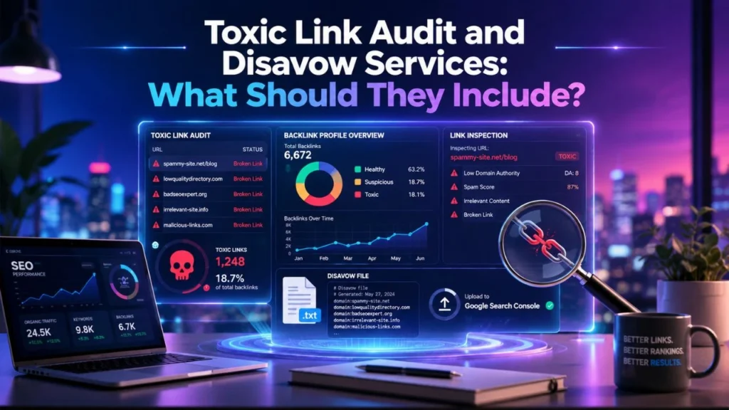Toxic Link Audit and Disavow Services: What Should They Include?