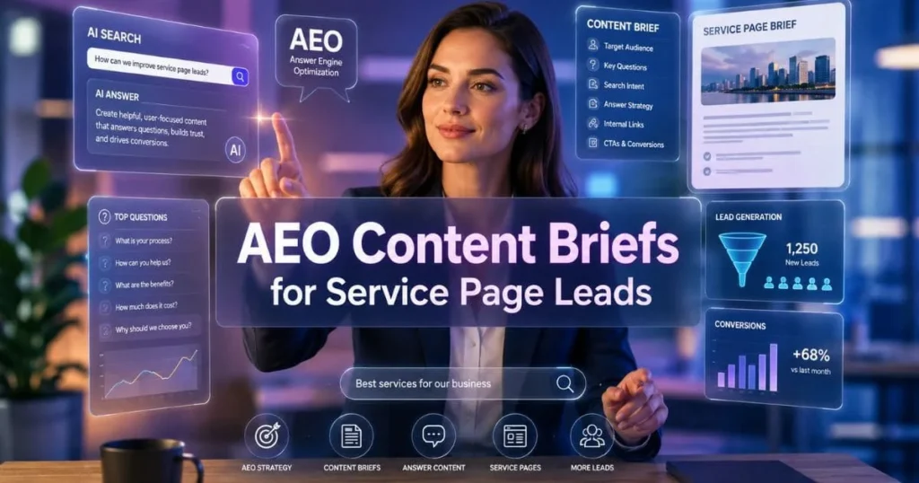 AEO Content Briefs for Service Page Leads