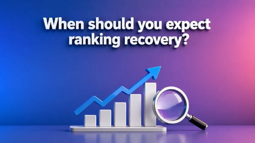 When should you expect ranking recovery?